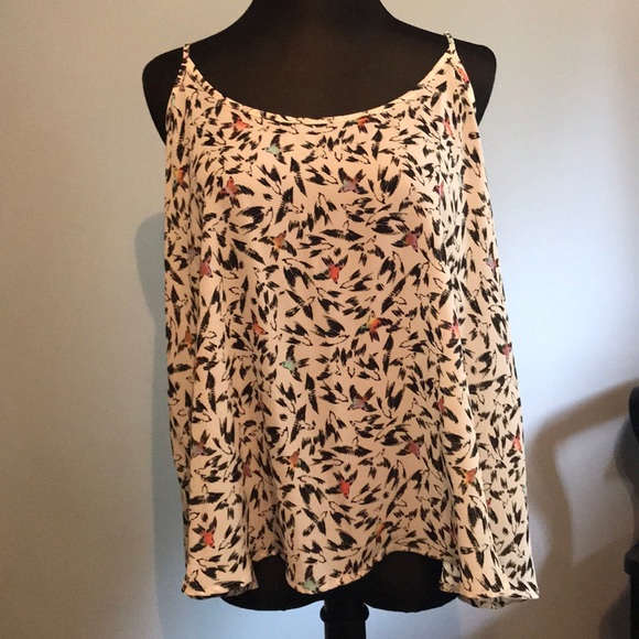 Apt. 9 Tops - Blousy tank- Super cute bird print